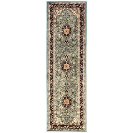 WELL WOVEN Well Woven 541062 Medallion Kashan Traditional Runner Rug; Light Blue - 2 ft. 3 in. x 7 ft. 3 in. 541062